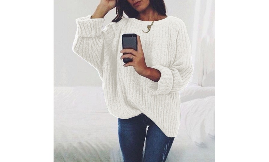 Image 5: Women Sweater Winter Knit Turtleneck Long Sleeve Sweaters Pullover Sweater Coats