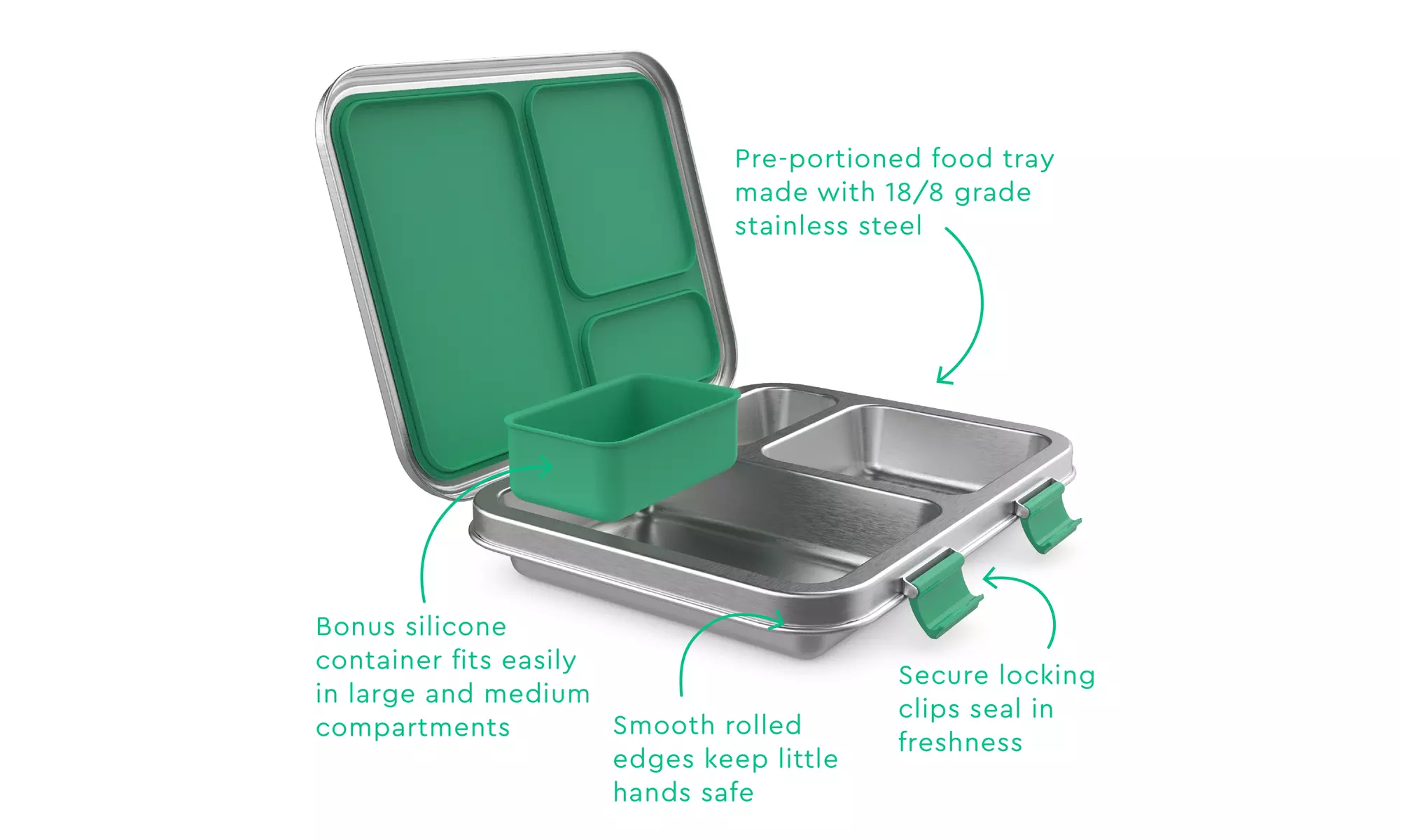 Bentgo Kids Stainless Steel Leak-Resistant Lunch Box