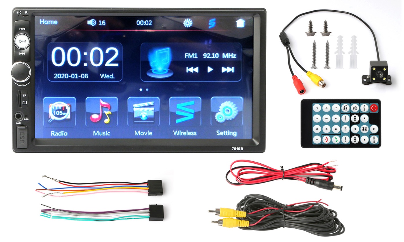 iMounTEK 7" Bluetooth Car MP5 Player 1080P Video Player w/ 720P Rear View Camera