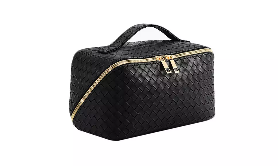Large Capacity Lay Flat Makeup Bag Travel Cosmetic Bag Multifunctional Storage