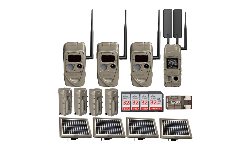 Cuddeback J 1538 Cuddelink Long Range Black Flash Trail Camera 3 Pack