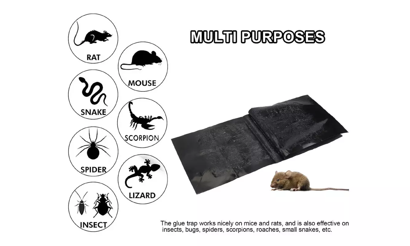 2Pcs Large Sticky Rat Traps Mouse Glue Traps Indoor Outdoor Catch Pest Trap