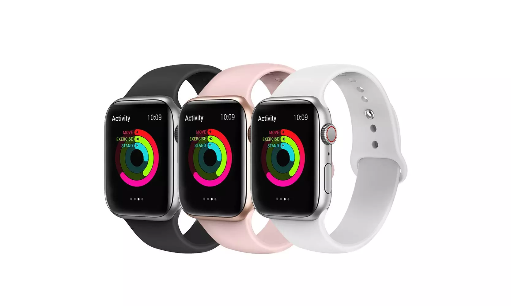3 Pack Silicone Mix Color Sports Watch Band Replacement Strap Apple iWatch