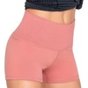 Image 10: High Waist Hip Elastic Yoga Pants Sports Fitness Peach Shorts 