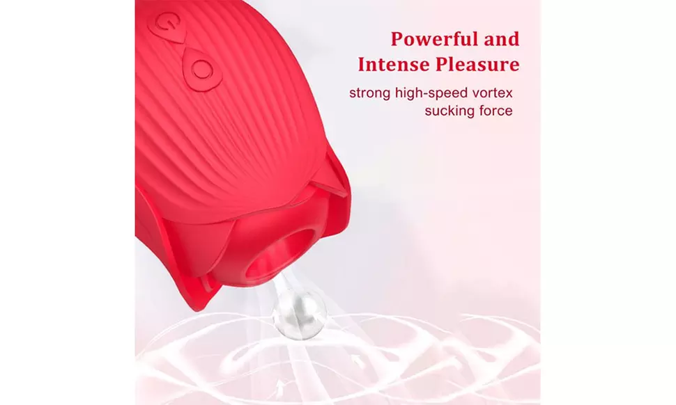 2 in 1 Dual Rose Vibrator Sucking Clitoral G-spot Sex Toy 10 Speed 