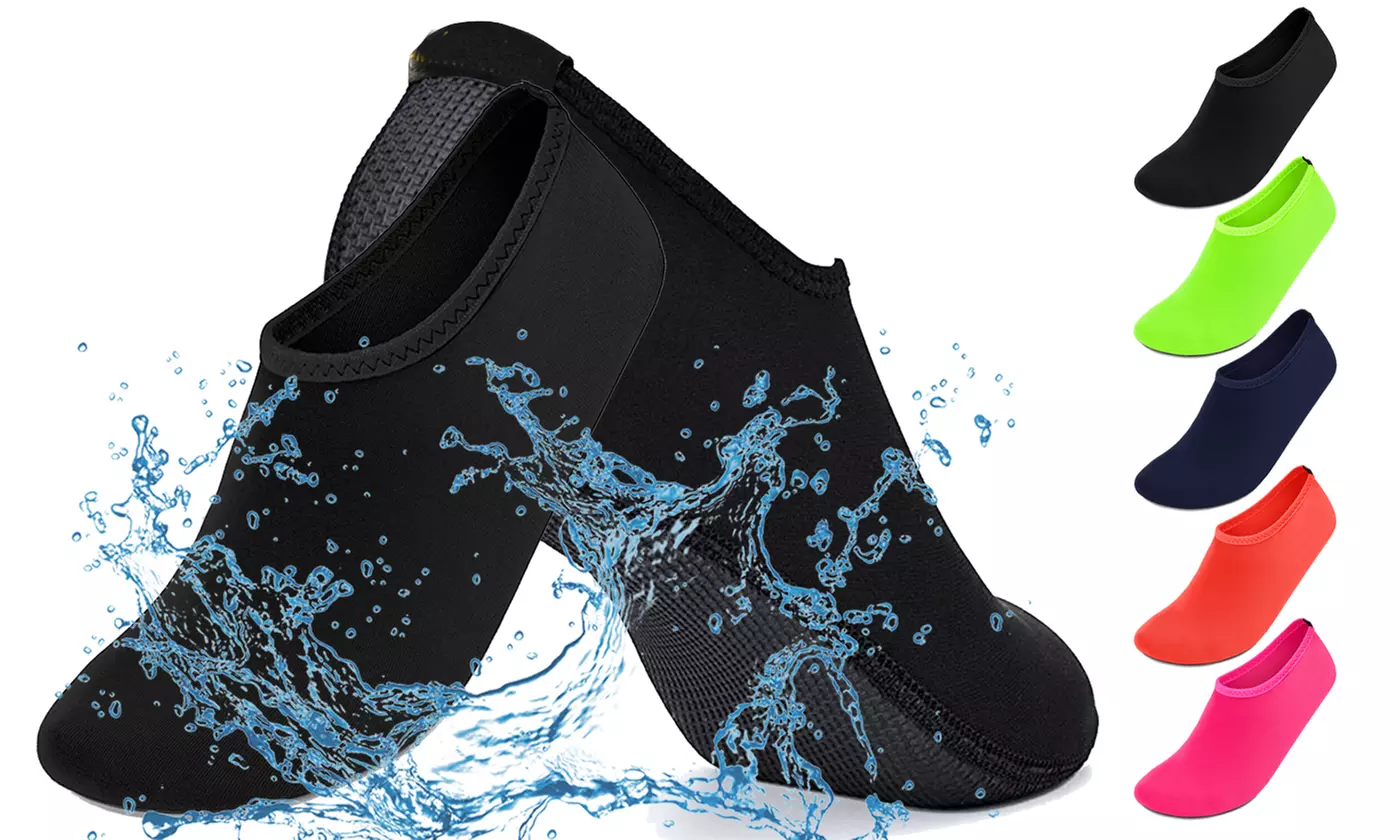 2 Pack Water Shoes Barefoot Quick-Dry Aqua Yoga Socks Slip-On Beach Swim Surf