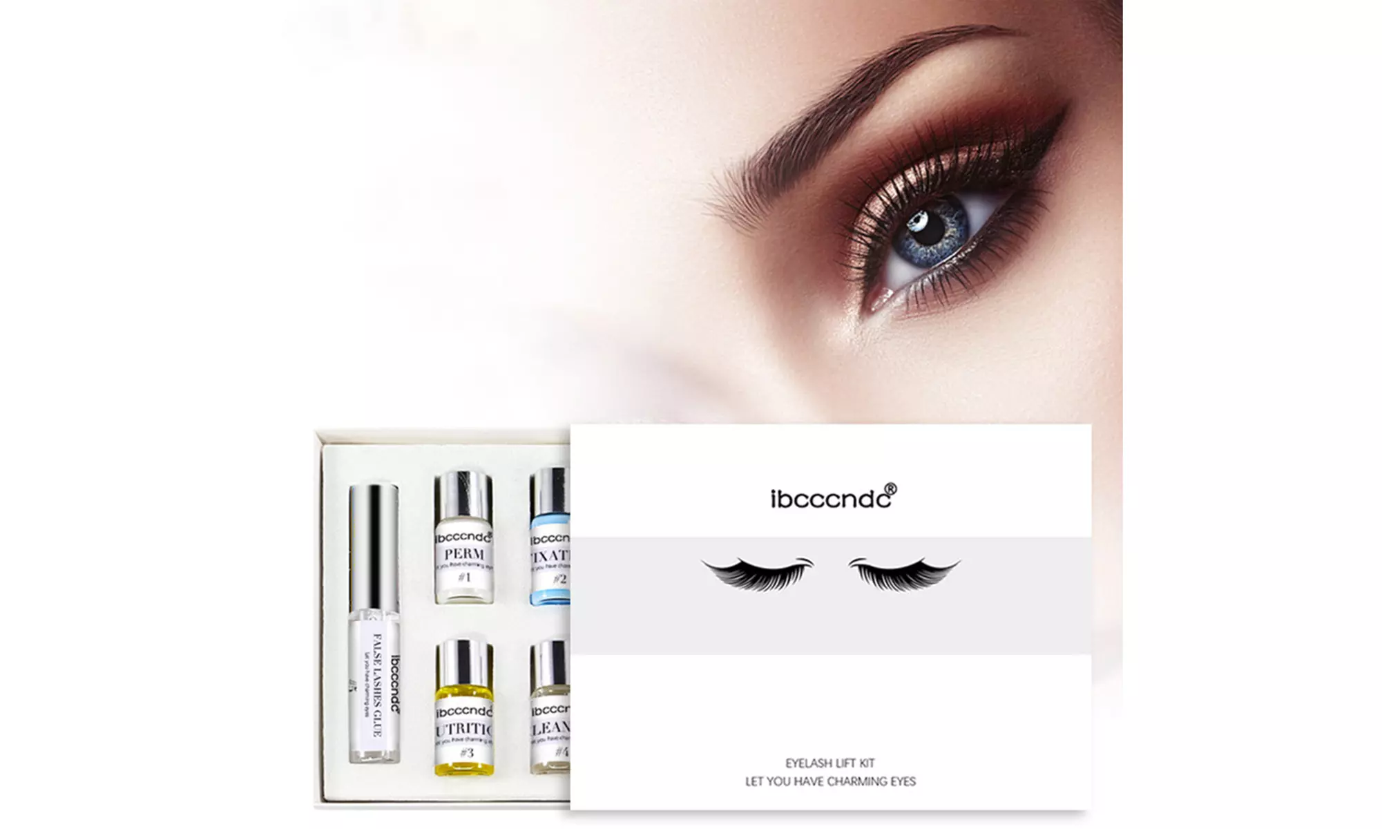 Ibcccndc Electric Eyelashes Set Stretching Eyelashes and Curling Ironing Growth - Primary Image