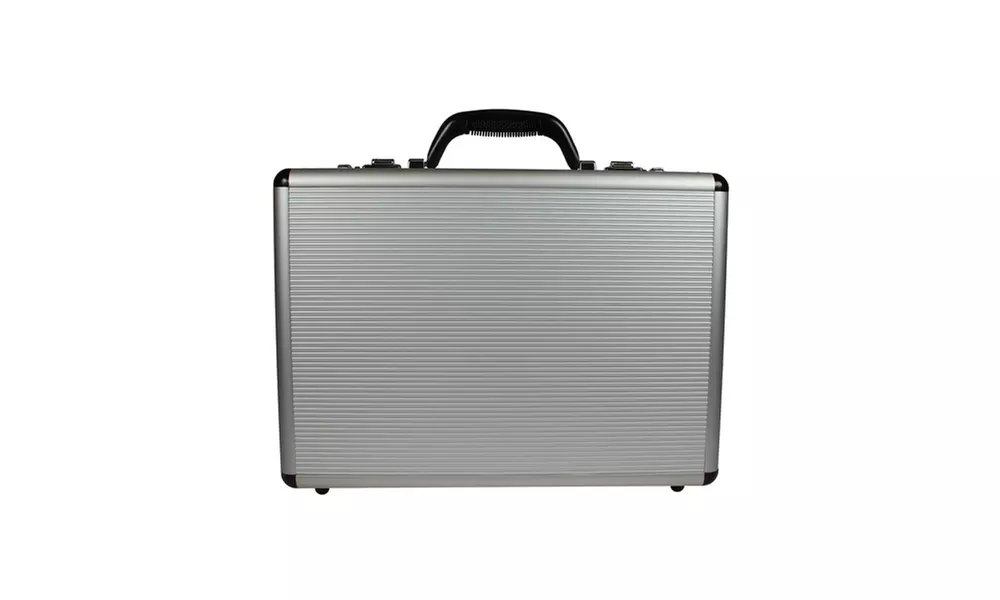 World Traveler Fasano Aluminum Silver 4-inch-wide Attache Briefcase
