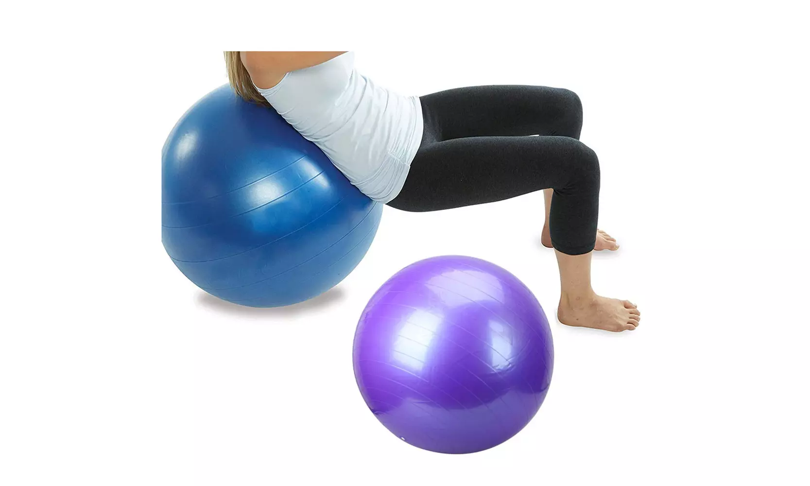  Durable Material Suitable Anti-Burst Yoga Ball Exercise Pilates Compact Design - Second Medium