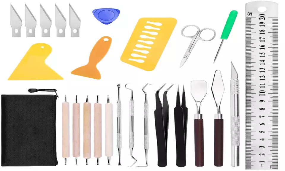 Craft Weeding Tools for Silhouettes, Cameos, Cricut 26 Pc Set Kit - Second Medium