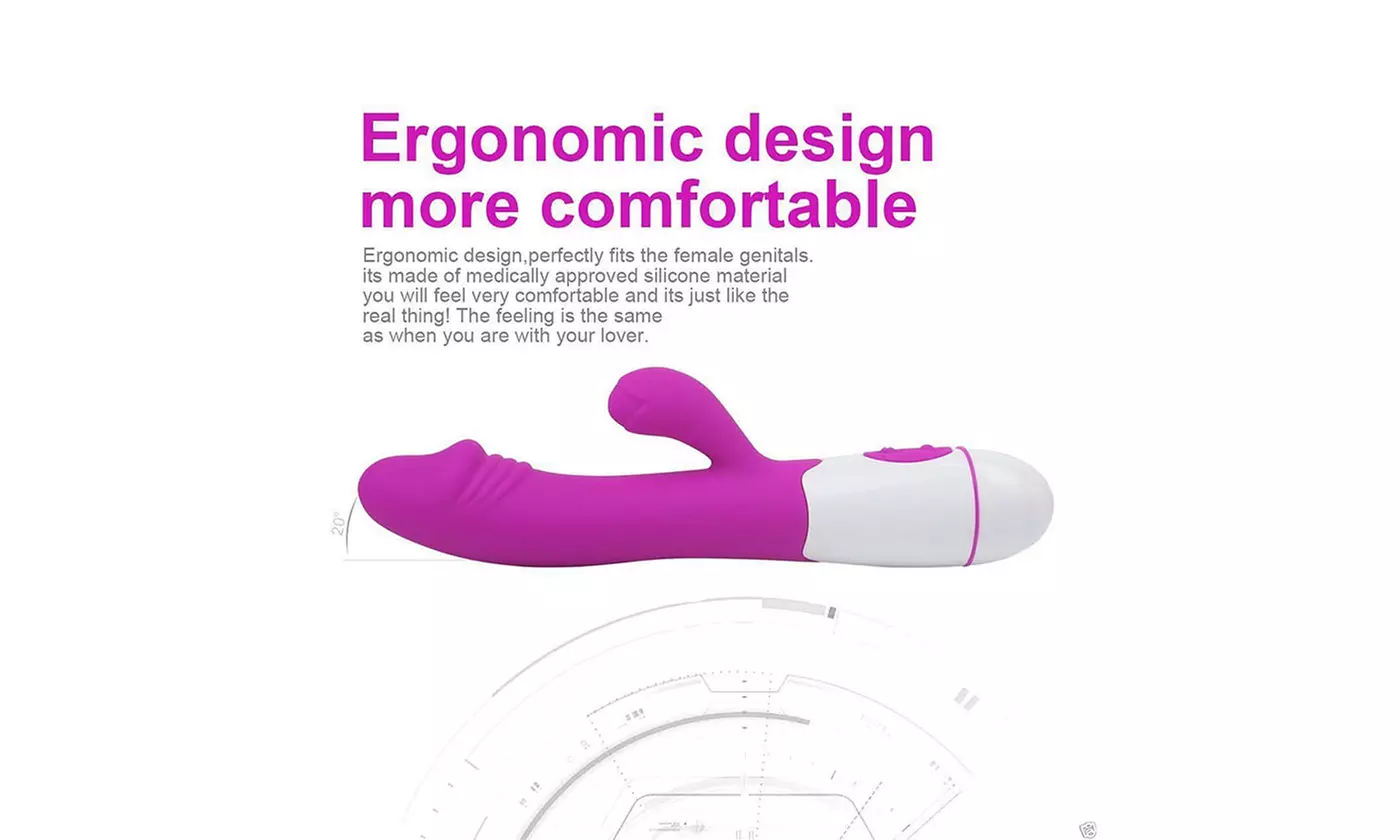 Wireless Waterproof Dildo Rabbit Vibrator 30 Speed G-spot Clitoris Stimulator