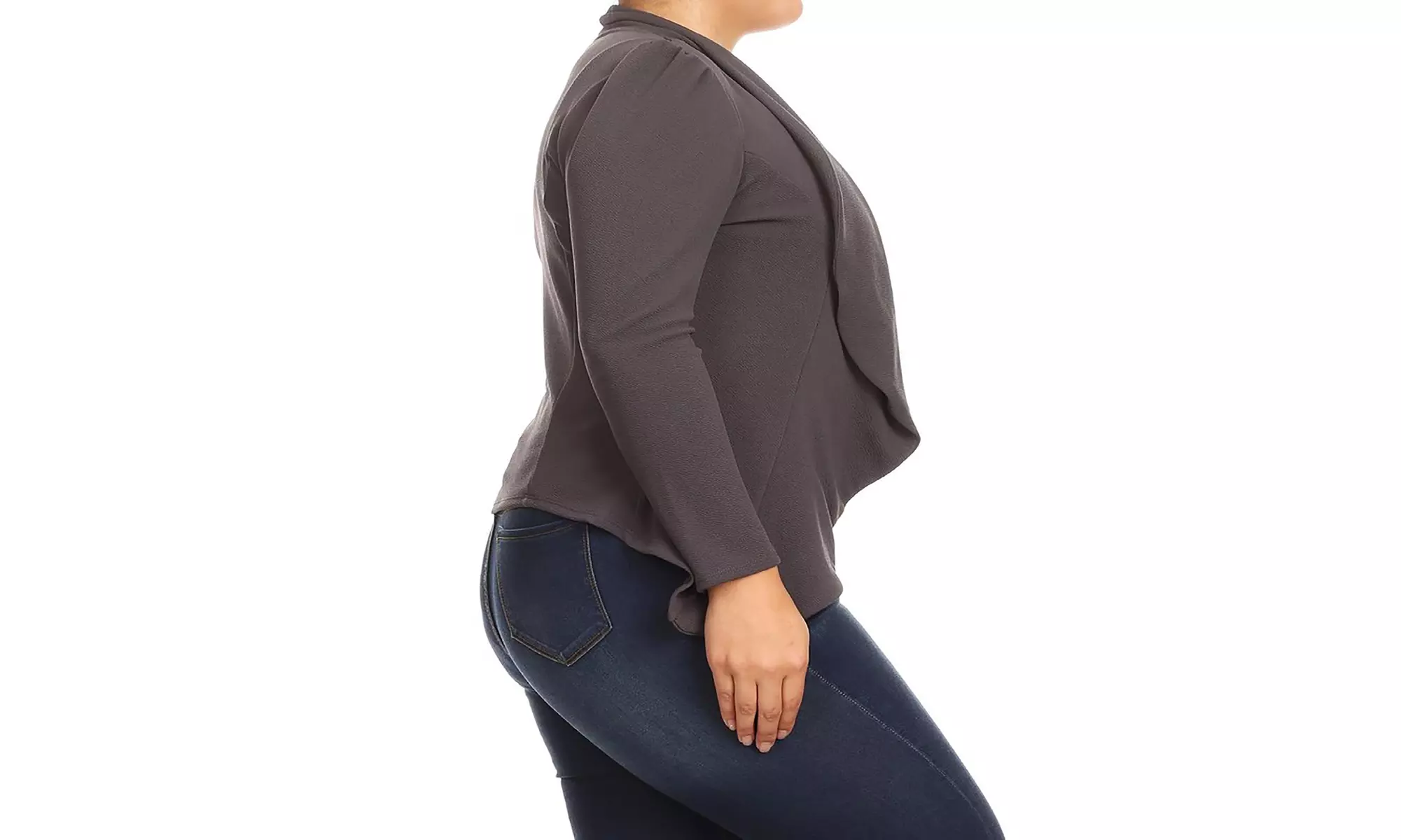 MOA Collection Womens Open Front Blazer with Plus Size
