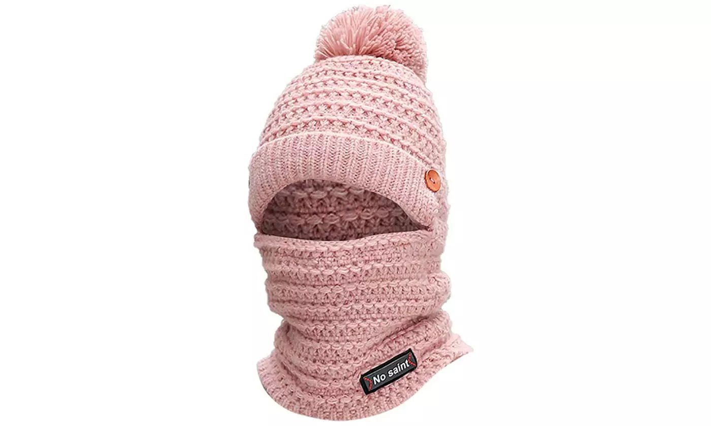 Womens Winter Hat Warm Thick Cap Scarf Knit Ski Beanies