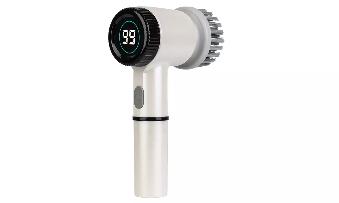 NewHome Electric Spin Scrubber: Cordless with 5 Brush Heads & 3 Speed Settings