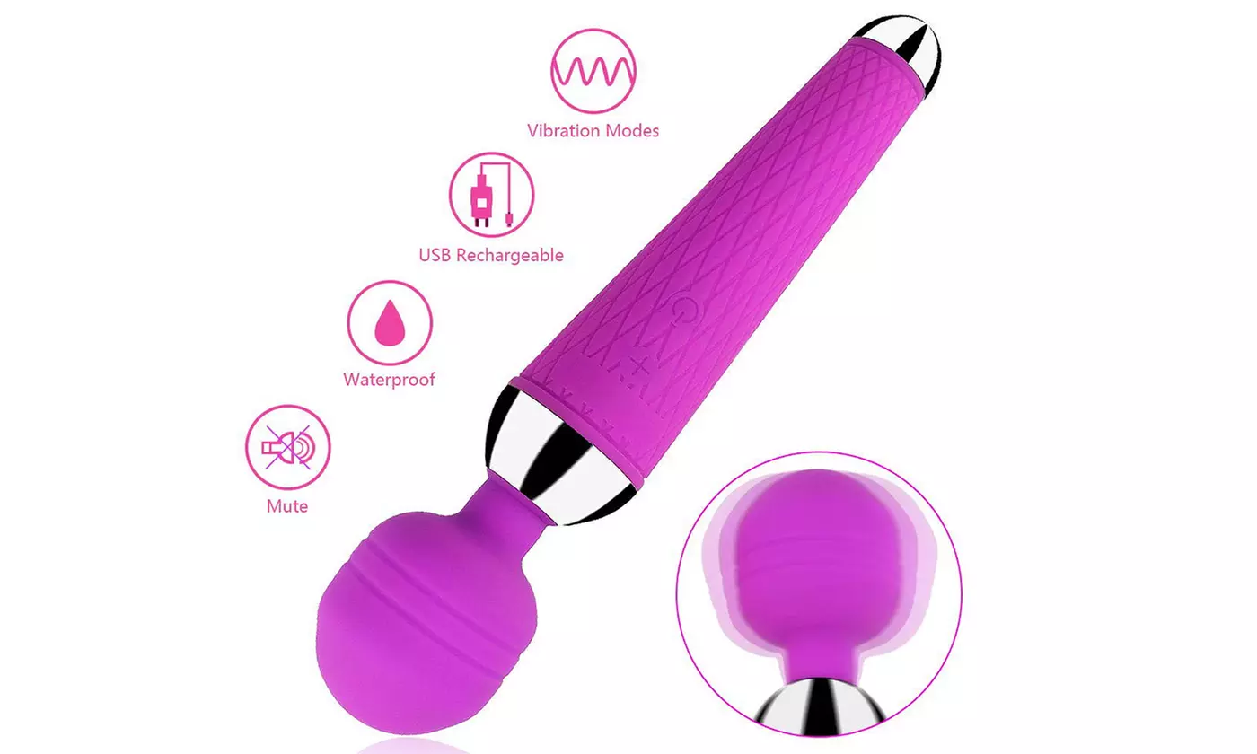 Waterproof  Wand Massagers 10 Speeds G Spot Vibrator USB Charger Stimulator