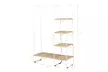 Costway Clothes Garment Rack Free Standing Storage Tower w/Metal Frame White - Second Medium