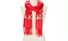 Women Floral Scarves Embroidery Long Fashion Evening Scarf Long Neck Wraps Stole