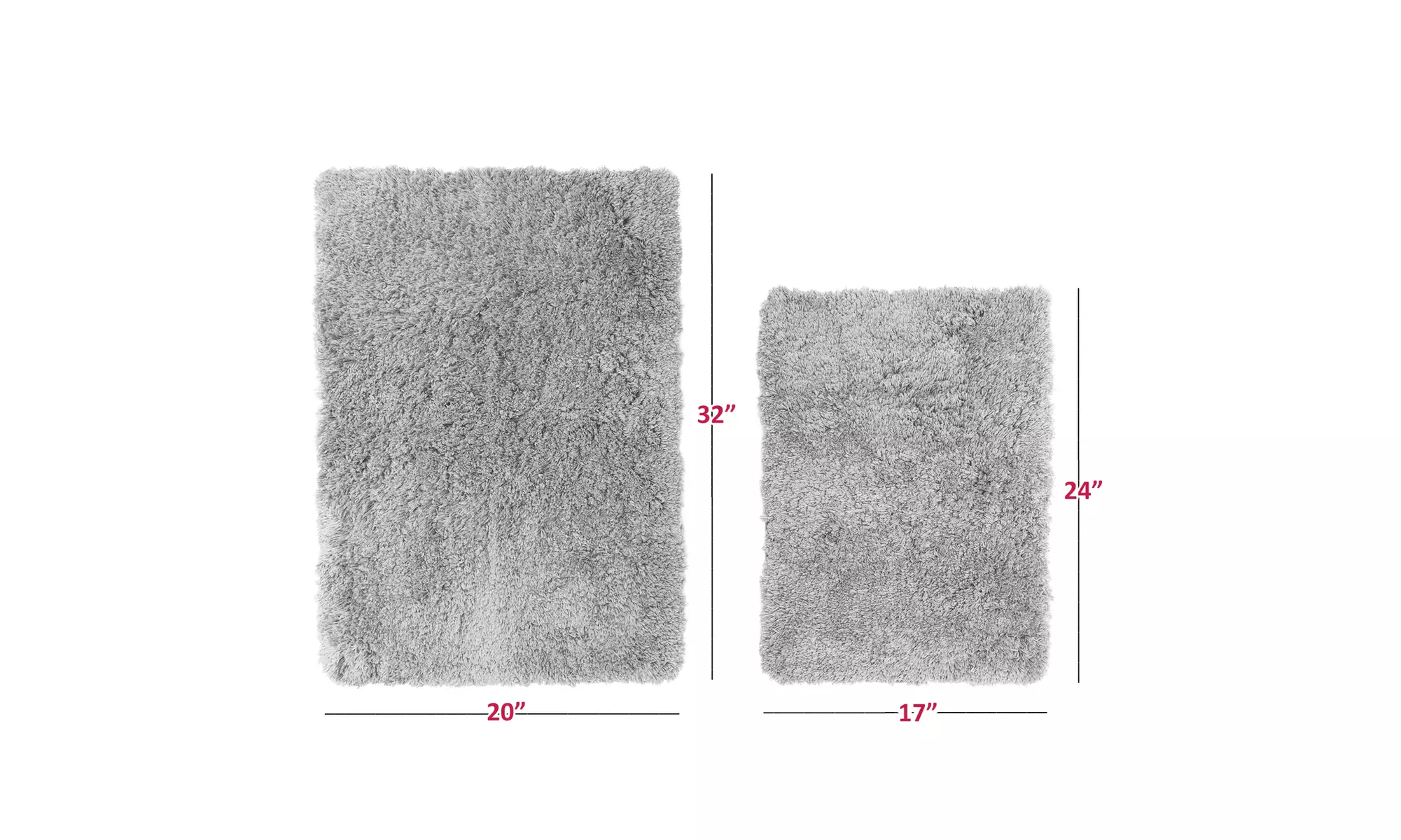 Clara Clark Non-slip Shaggy Bath Rug Set