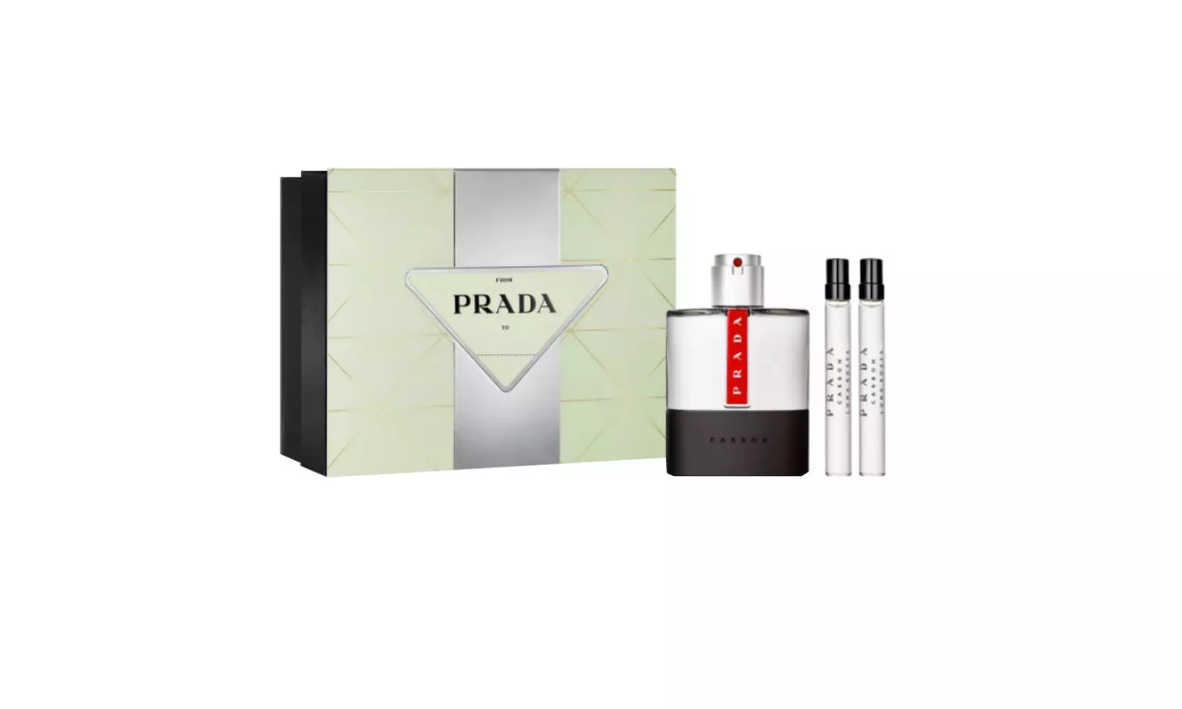 Prada Luna Rossa Carbon 3 Piece Eau de Toilette Gift Set for Men 