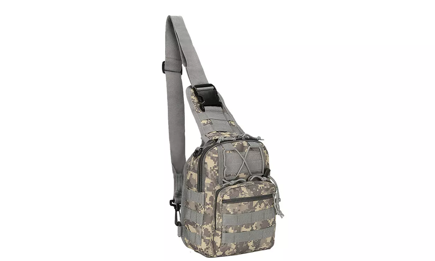 Men Outdoor Shoulder Chest Bag Military Tactical Backpack Cycle Sling Chest Pack