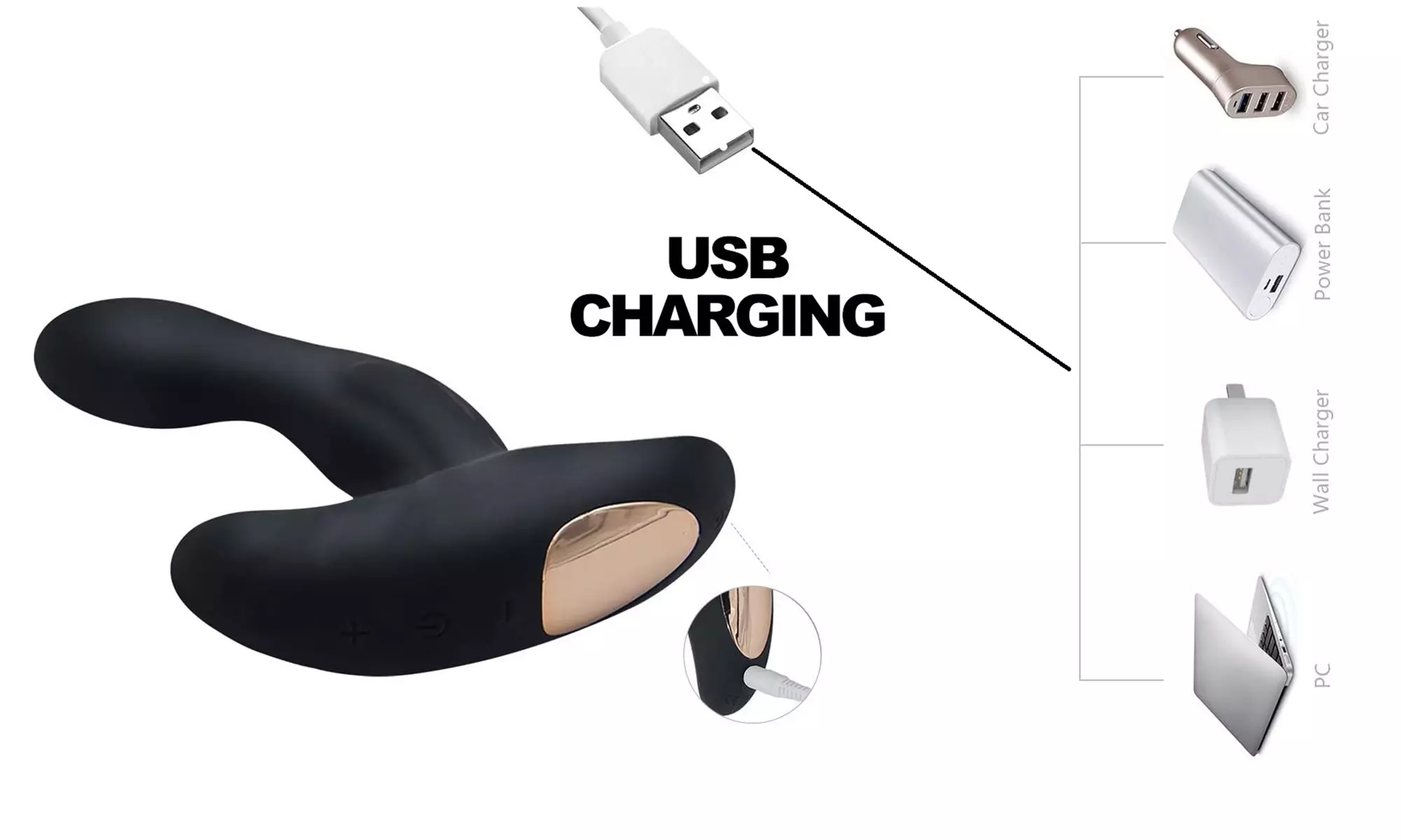 thumbnail image 2 of Wireless Remote Control Prostate Massager For Men - Waterproof, USB Rechargeable 2 of 6