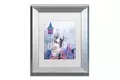 Jenny Newland 'Cats In Front Of The Birdfeeder' Matted Silver Framed Art - Second Medium