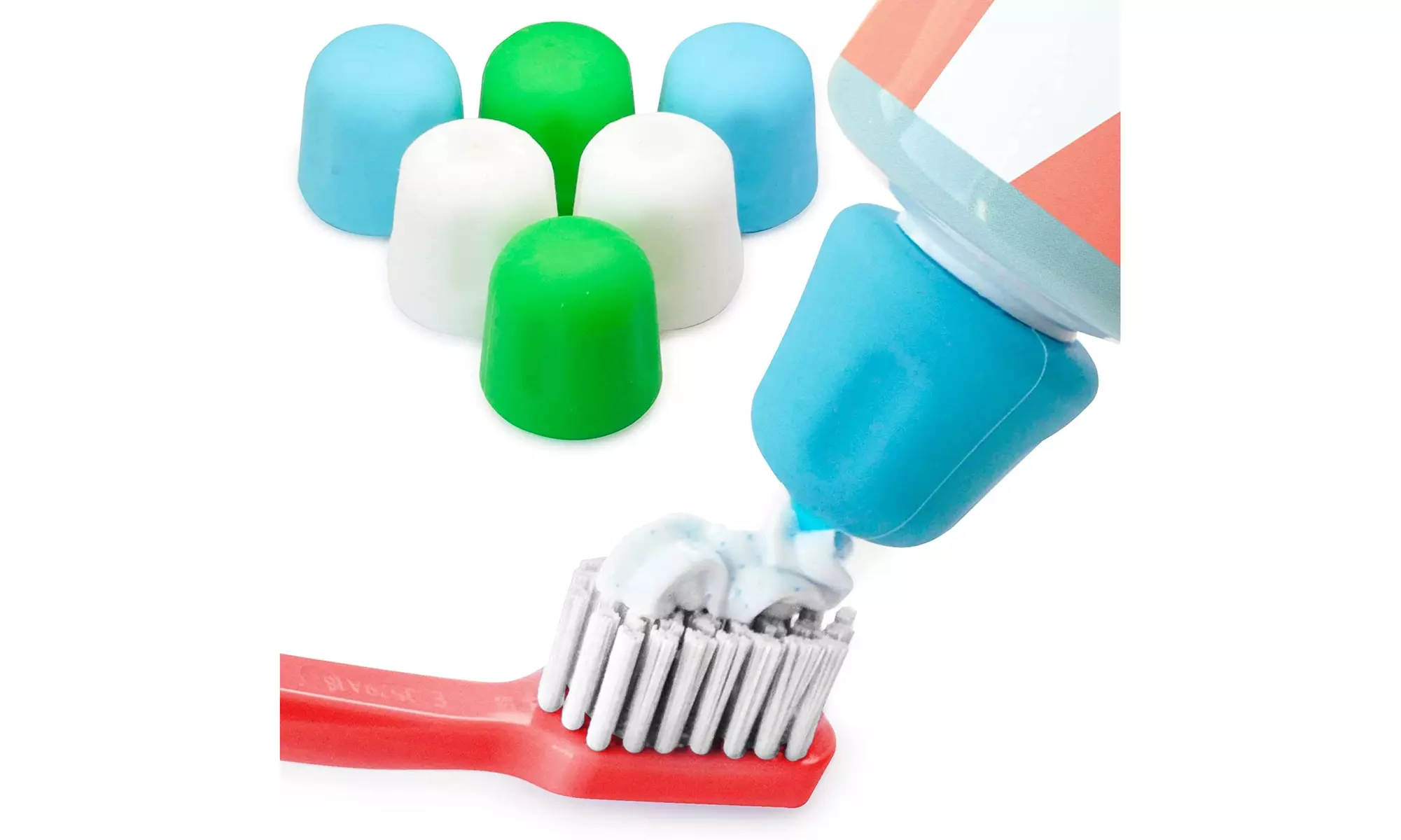 Self Closing Toothpaste Caps 6-Pack by Tilcare - Primary Image