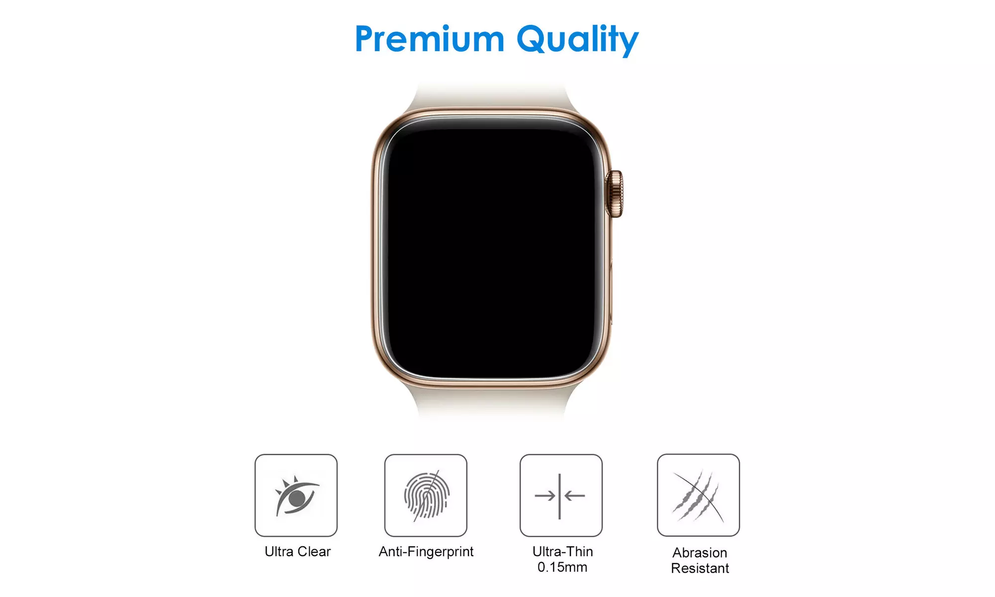 Screen Protector for Apple Watch SE (2022/2020)/Series 6 5 4 40mm, TPU Film
