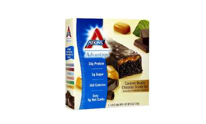 Atkins 0469940 Advantage Bar Caramel Double Chocolate Crunch - 5 Bars