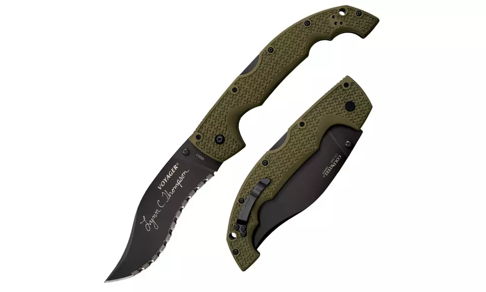 Cold Steel Thompson Voyager Vaquero 12-1/4in Folder OD Green - Primary Image