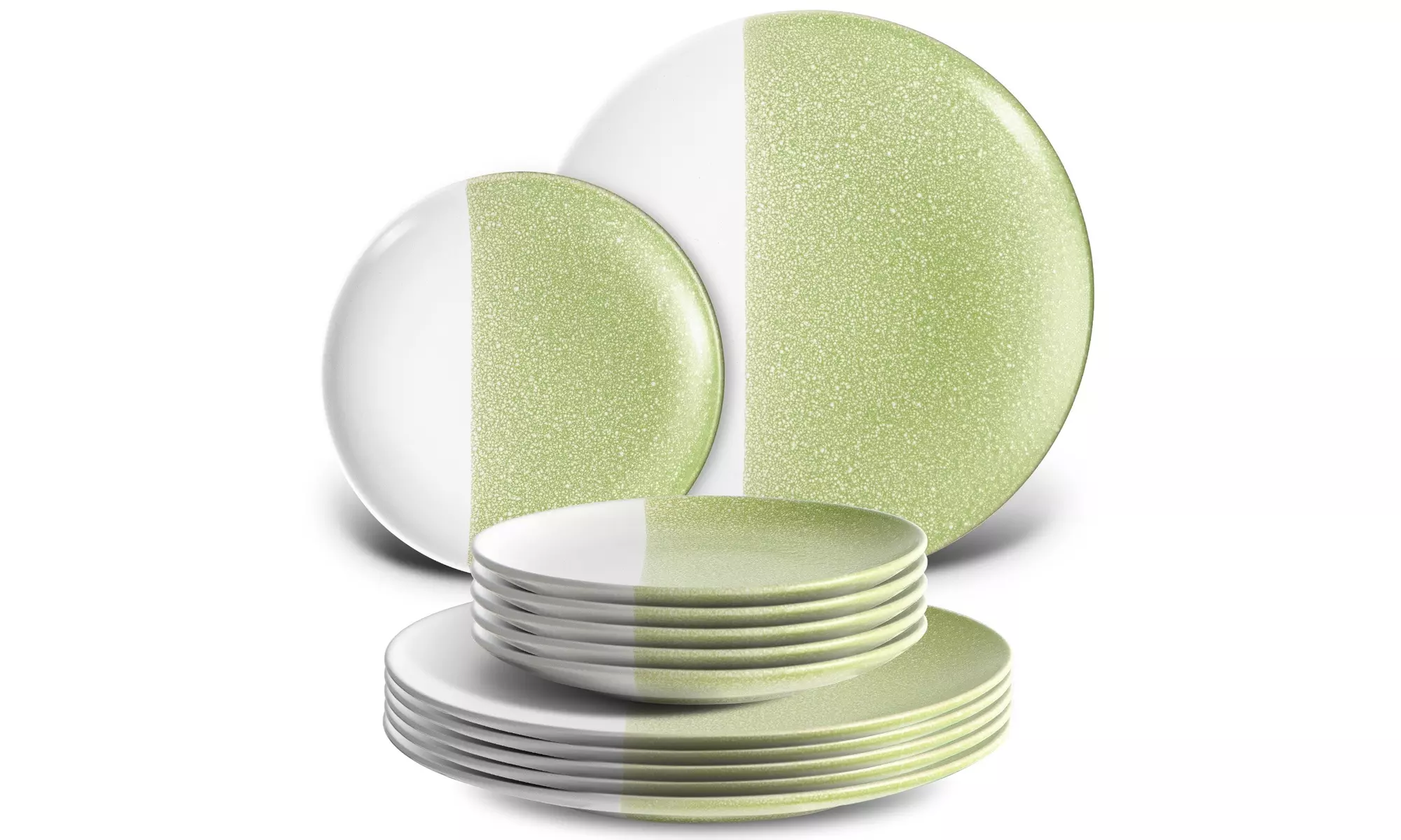 12-Piece Dinner Modern Porcelain Serving Large Size Luncheon Plate Set - Primary Image