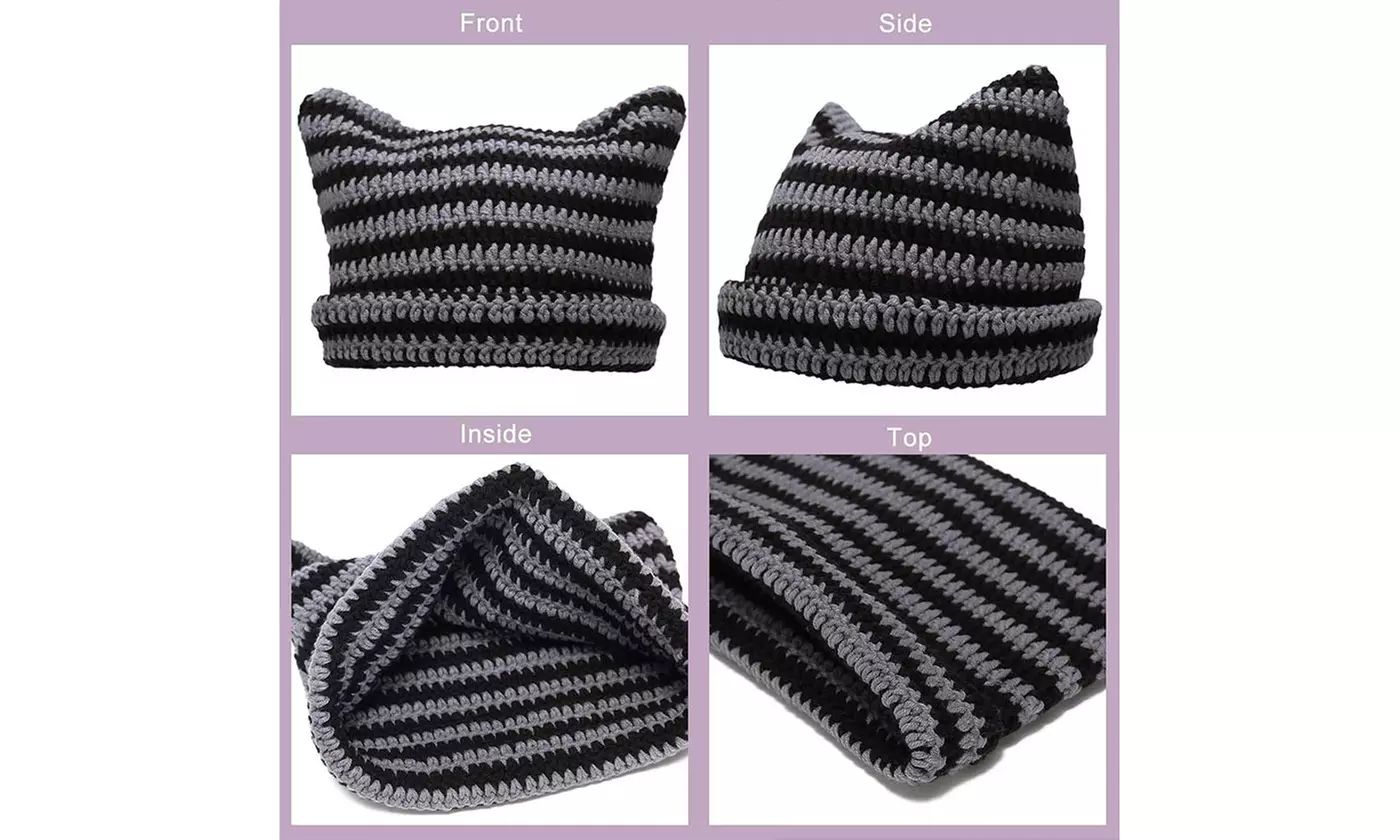 Women's Knitted Cat Ear Beanie Hats