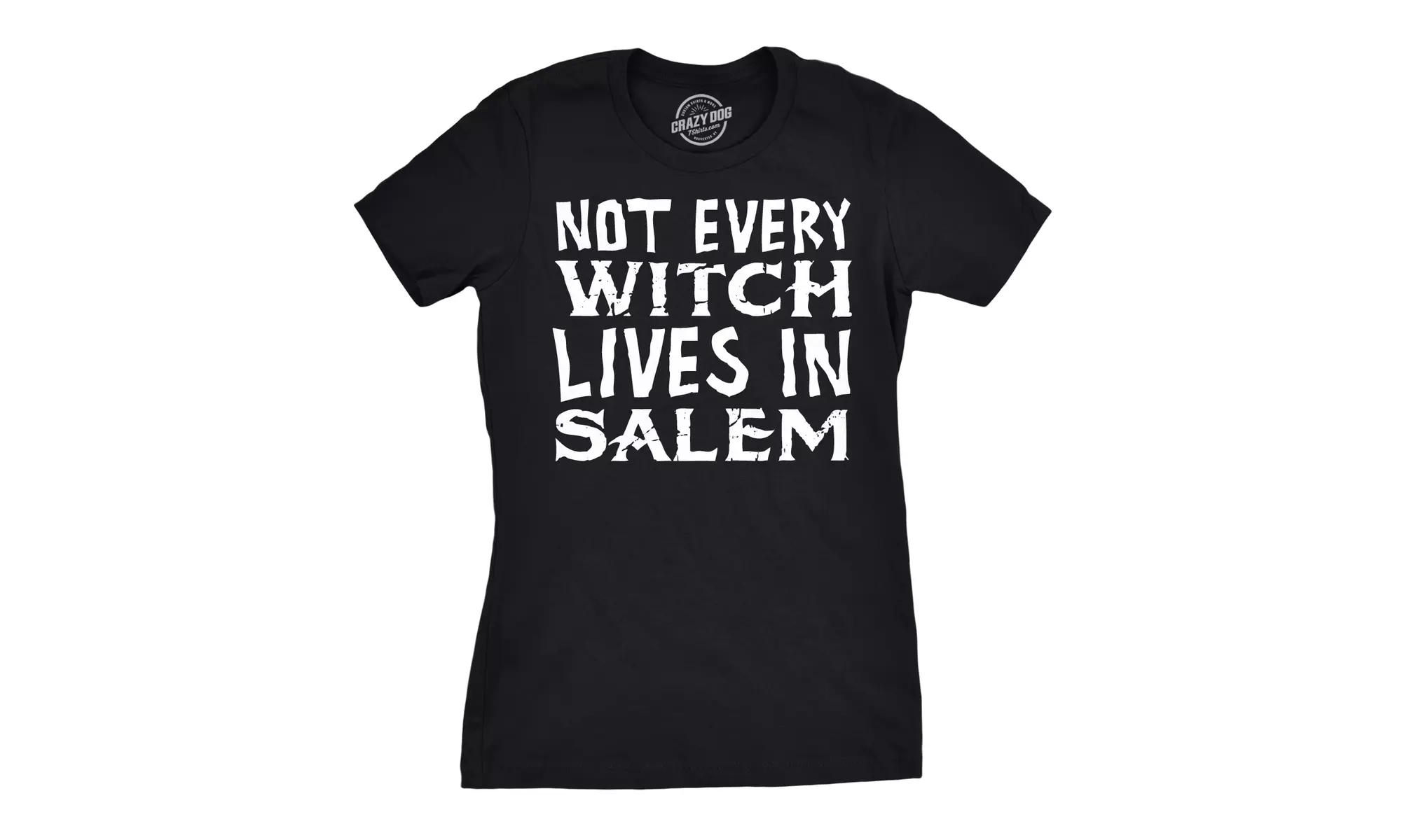 Womens Not Every Witch Lives In Salem Tshirt Funny Halloween Tee For Ladies - Second Medium
