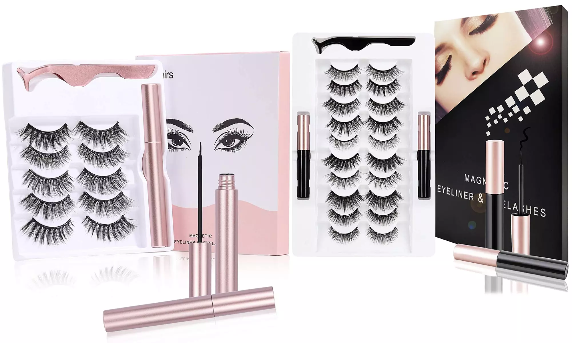 Magnetic Eyelashes with Eyeliner Kit Magnetic Eyeliner and Lashes - 5, 10 Pairs - Primary Image