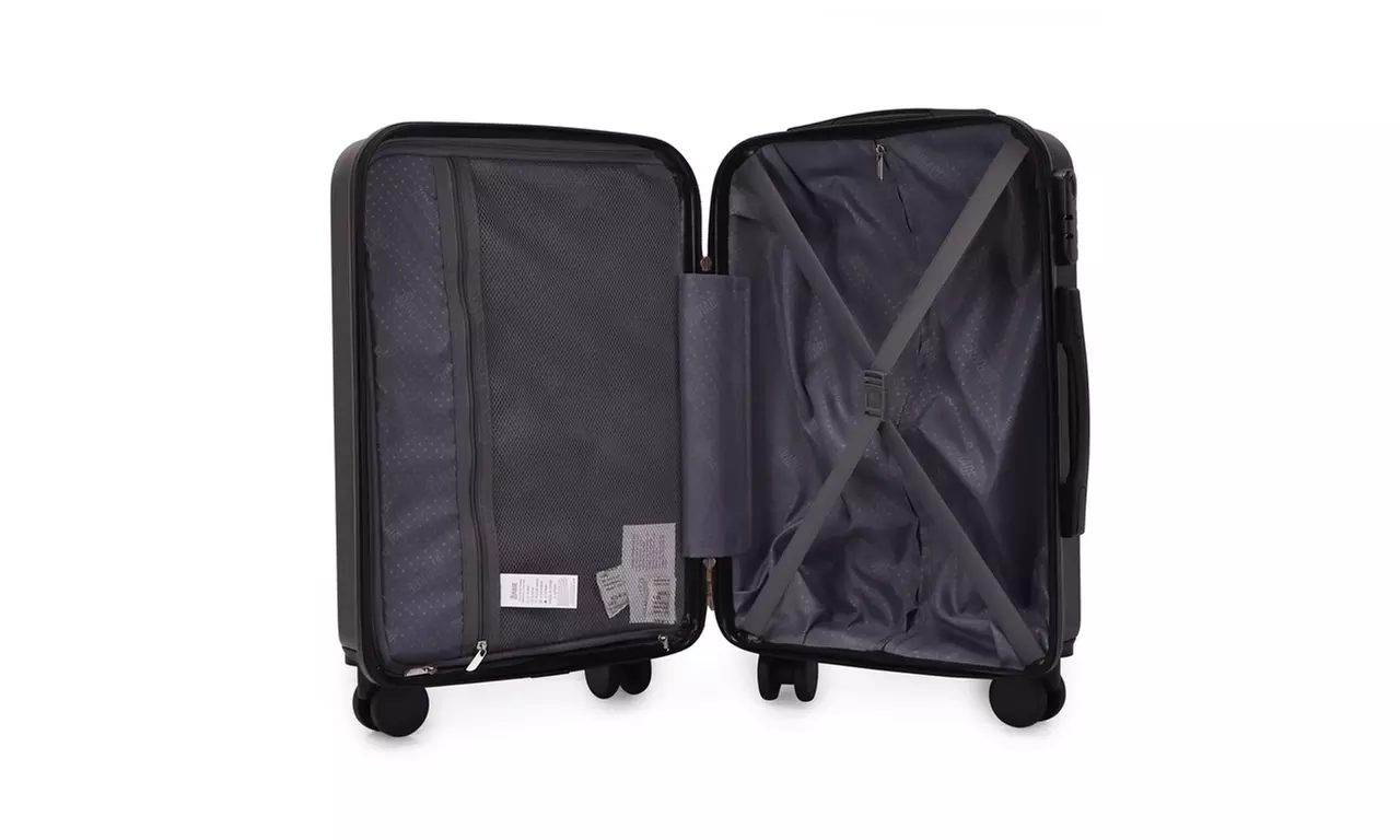 3-Piece Hardside Luggage Set with 360 Dual Spinner Wheels and Combo Lock
