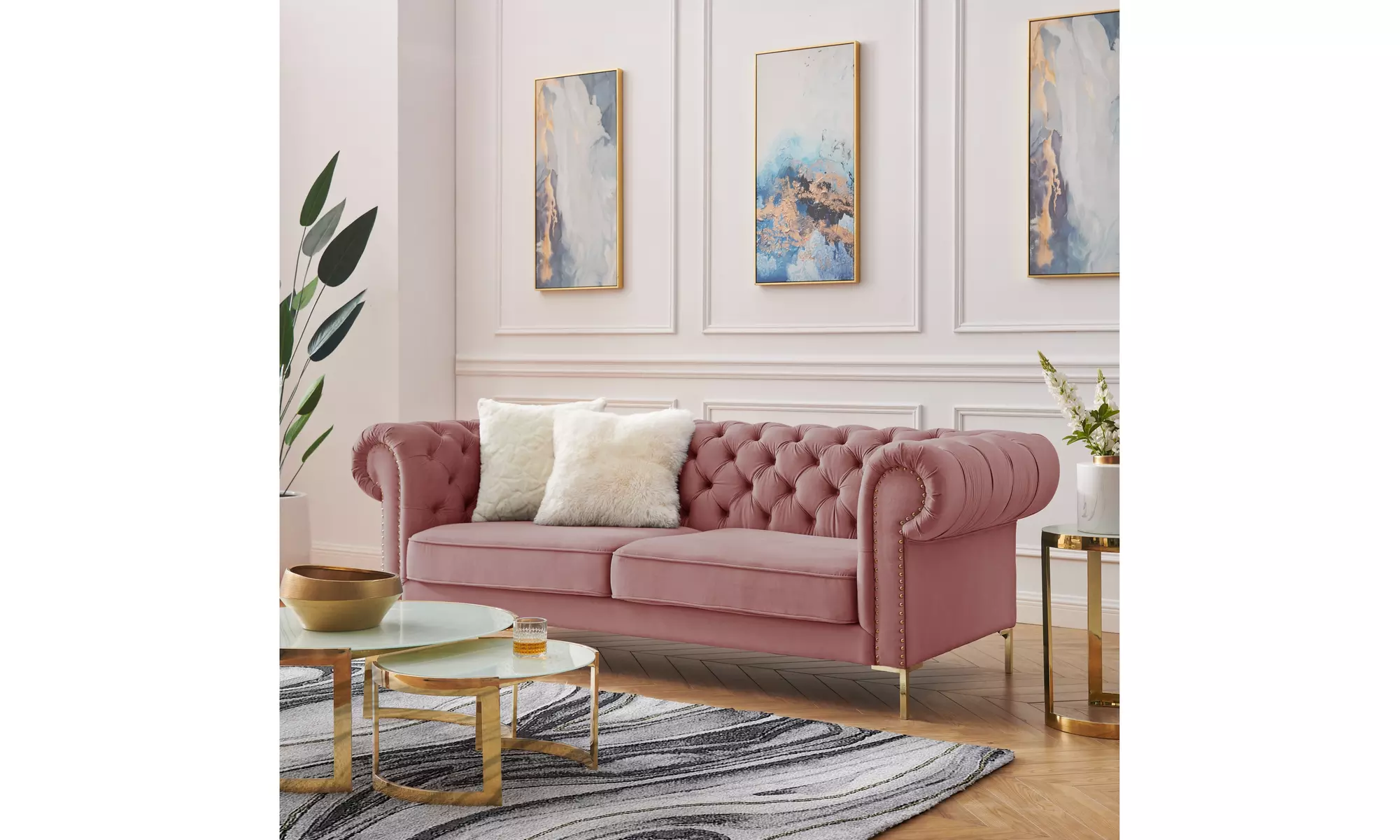 Inara Button Tufted Chesterfield Sofa - Primary Image