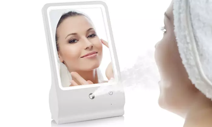 Cosmetic LED Lighted Vanity Mirror with Face Steamer - Second Medium