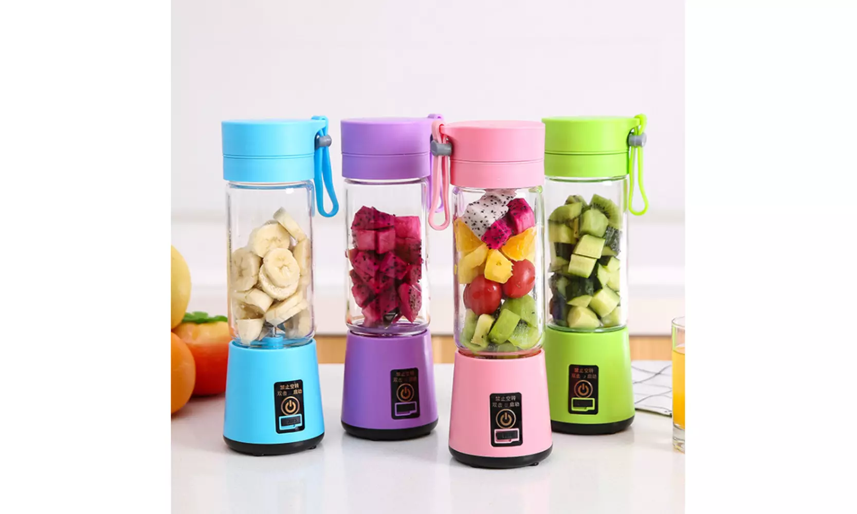 Portable Mini USB Rechargeable Electric Juicer 380ml Fruit Bottle Blender Mixer - Primary Image