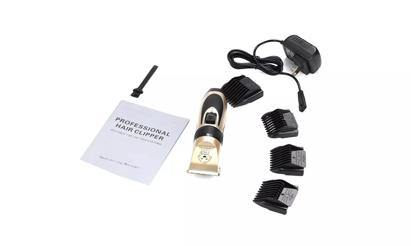  Low Noise Rechargeable Dogs Clippers Grooming Trimming Kit Set