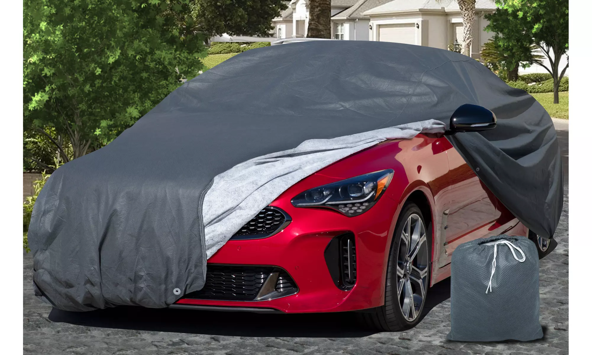 OxGord Signature 5-Layer Waterproof Car Cover Layers with Storage Bag - Second Medium