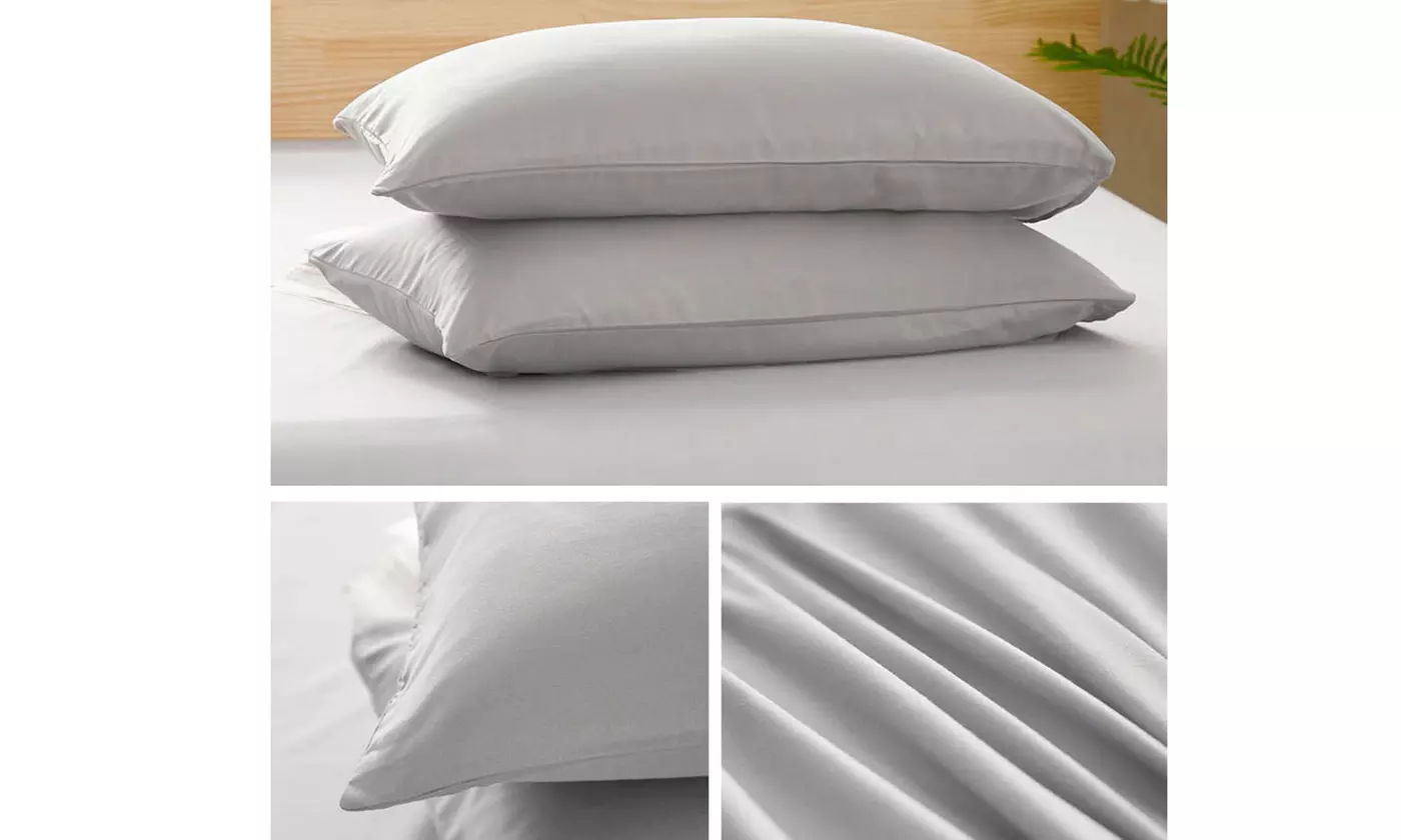 2 Pcs Ultra Soft Microfiber Pillowcases Set Standard or King Size