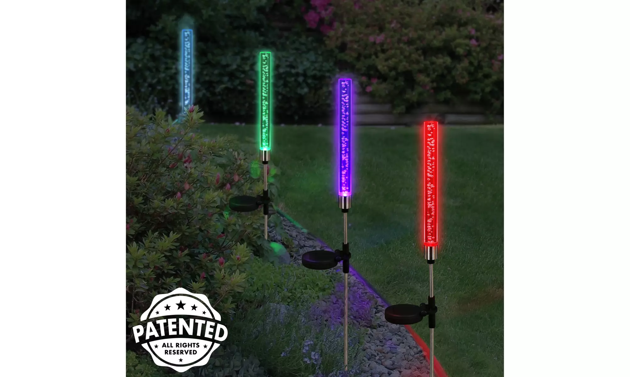 Solar Bubble Stick Garden Stakes - Set of 2 - Primary Image