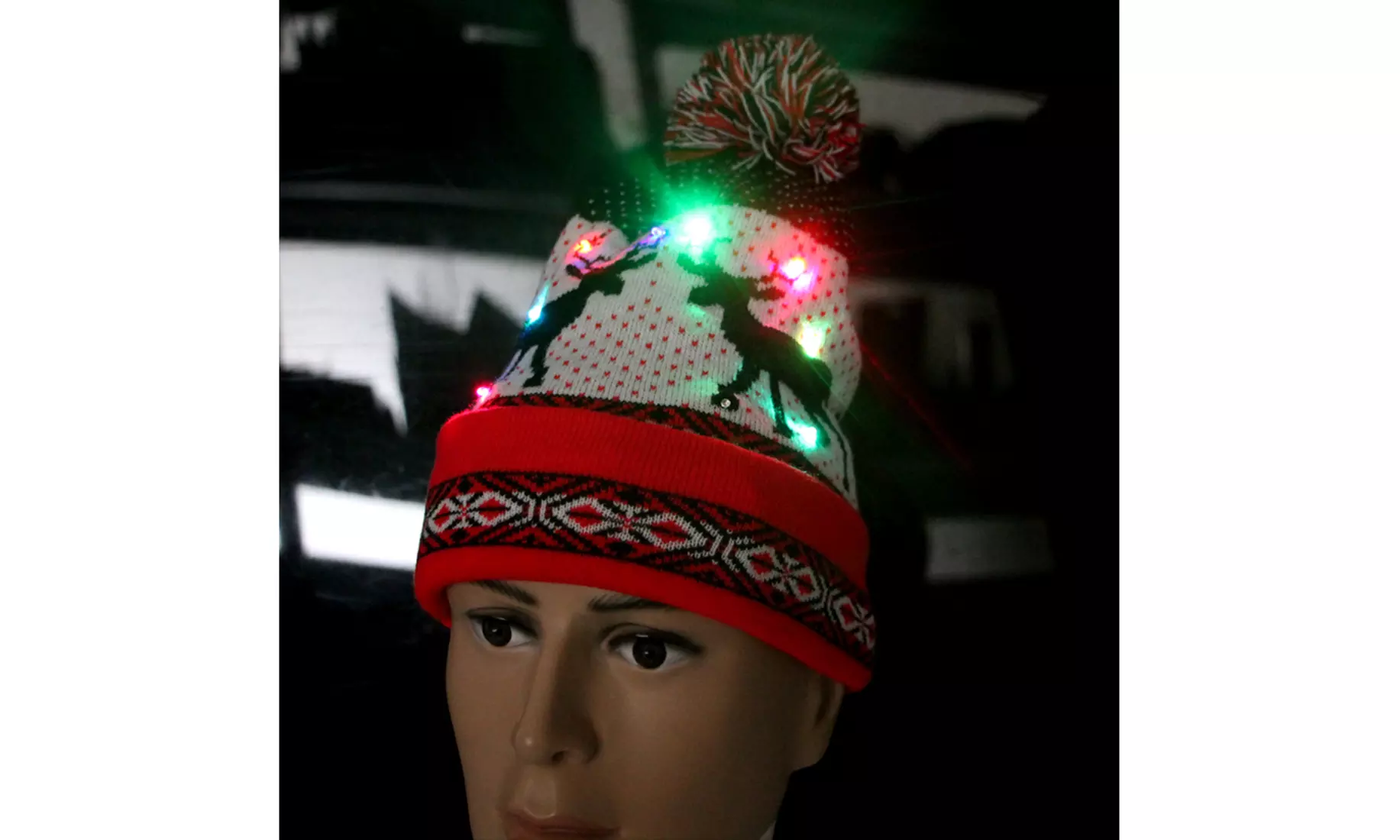 EZGO Colorful 10 LED Light Up Beanie Knit Hat Winter Warm