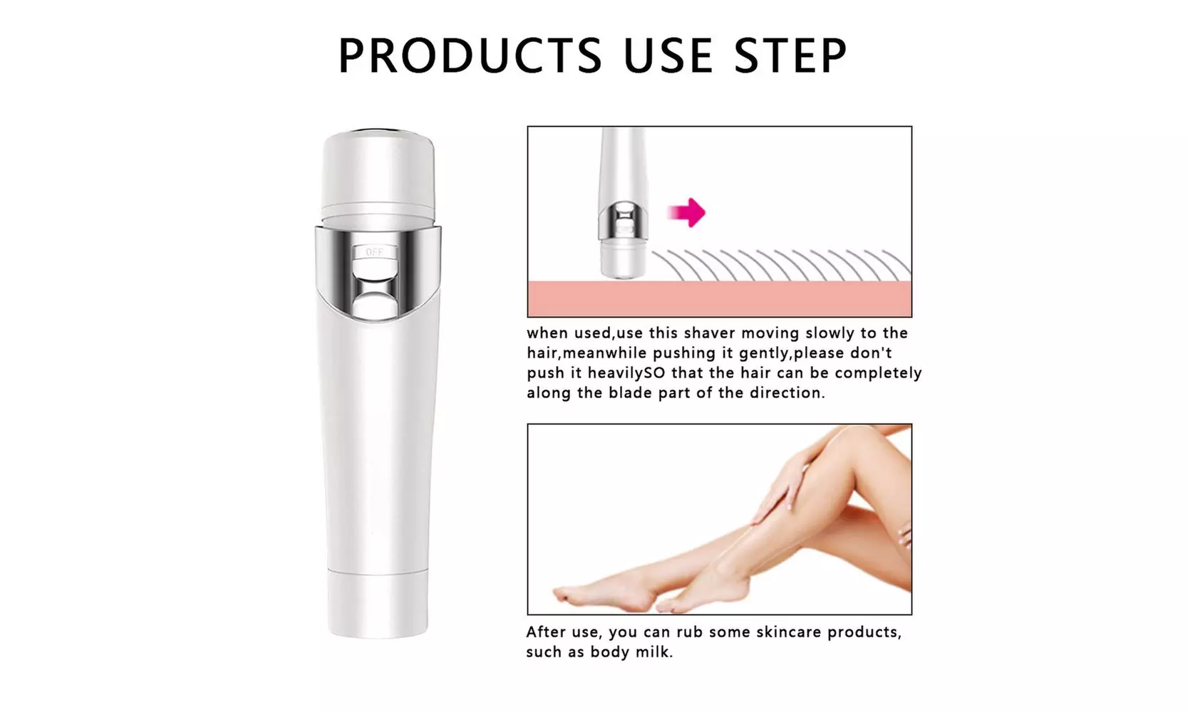USB Rechargeable Flawless Hair Remover for Women, Electric Trimmer 5 in 1 - Second Medium