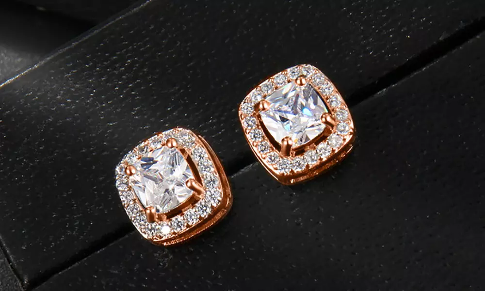 Leo Rosi Round Crown 14K Gold Plated Stud Earrrings for Woman - Primary Image