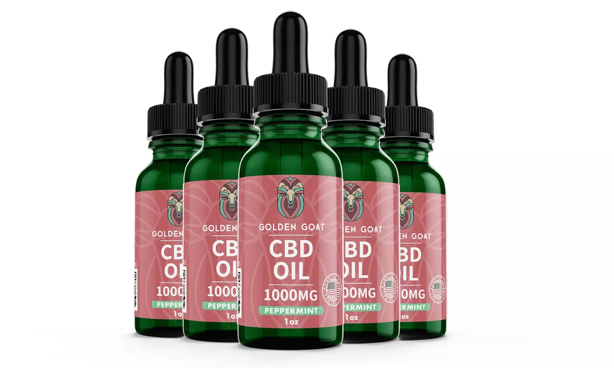 Golden Goat Premium Grade CBD Oil Tinctures 1000MG - 1500MG 