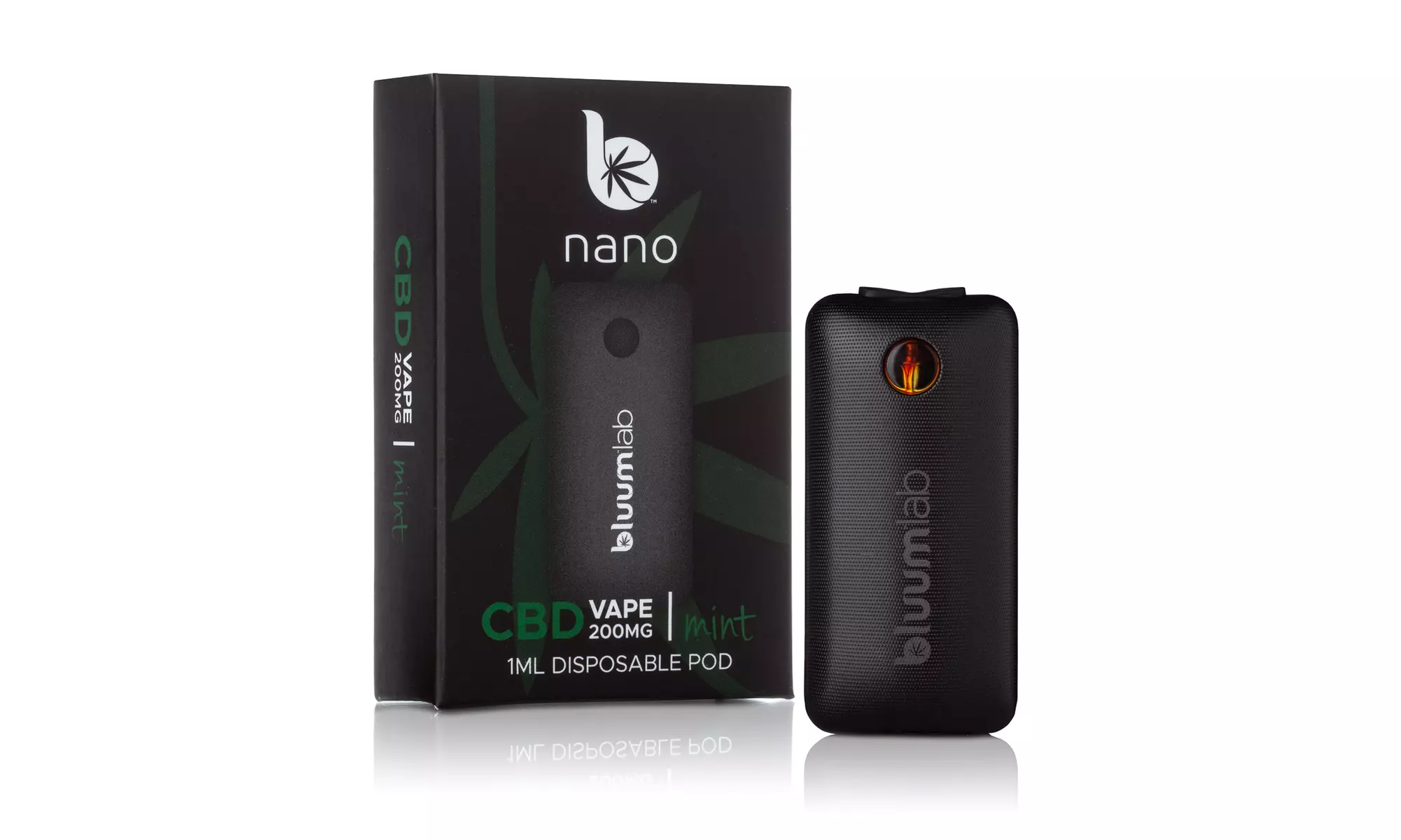 Pre-filled Organic CBD 200MG 1ML Ready-to-Use Nano Vaporizer Pod - Mint - Second Medium