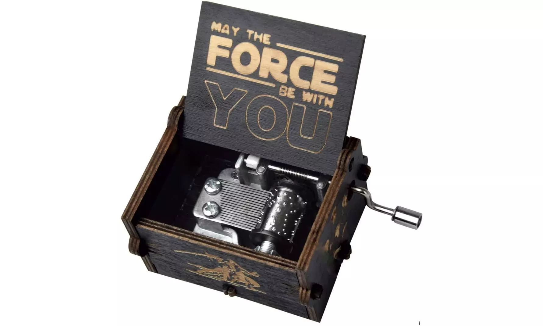 Star Wars Engraved Wooden Music Box Black - Second Medium