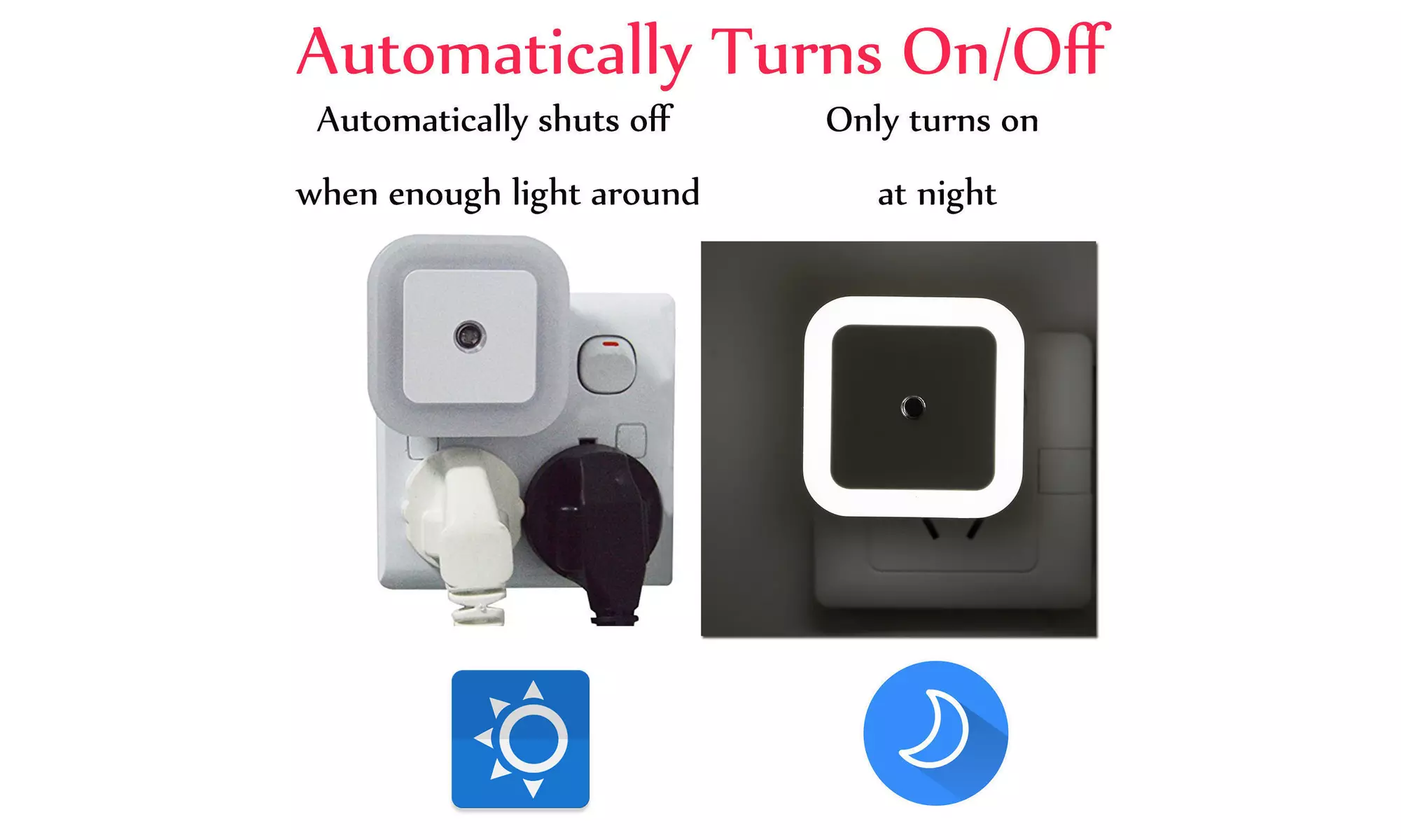 4-8 PCS Auto LED Light Induction Sensor Control Bedside Night Light In Wall Lamp
