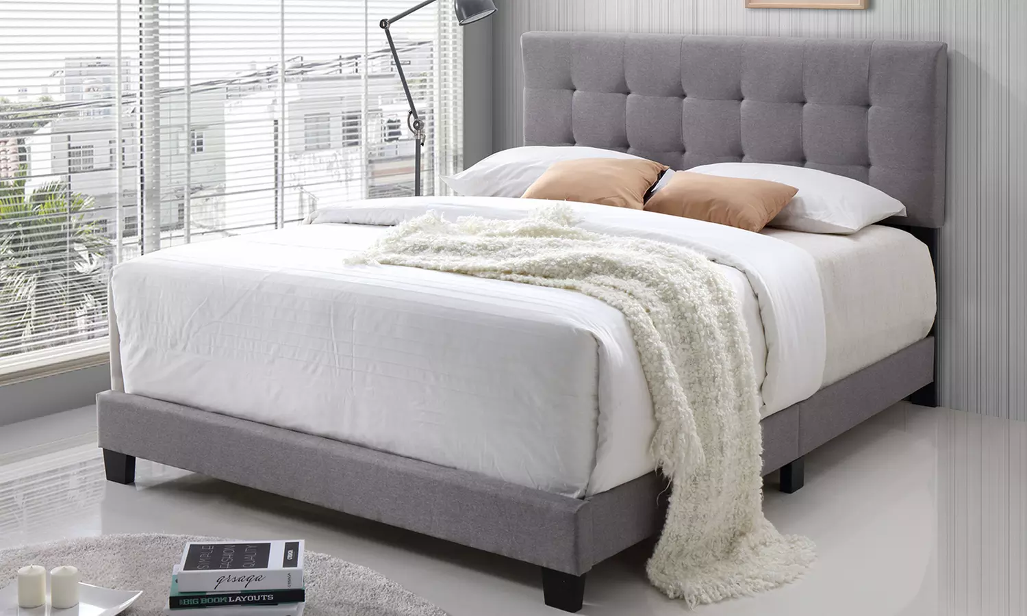 Brookfield Fabric Upholstered Bed - Second Medium